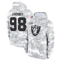 Kdoa LV.Raiders #98 Maxx Crosby Player Salute to Service Hoodies Stitched Jerseys