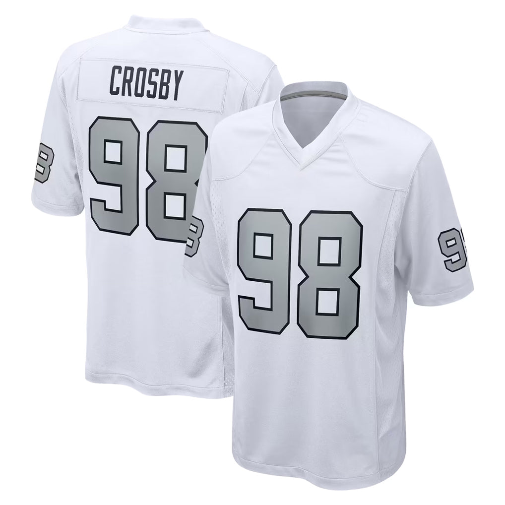 Kdoa LV.Raiders #98 Maxx Crosby Player White Alternate Home Game Stitched Jerseys