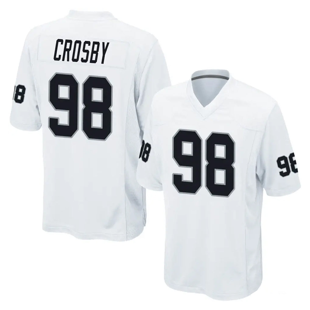 Kdoa LV.Raiders #98 Maxx Crosby Player White Home Game Stitched Jerseys