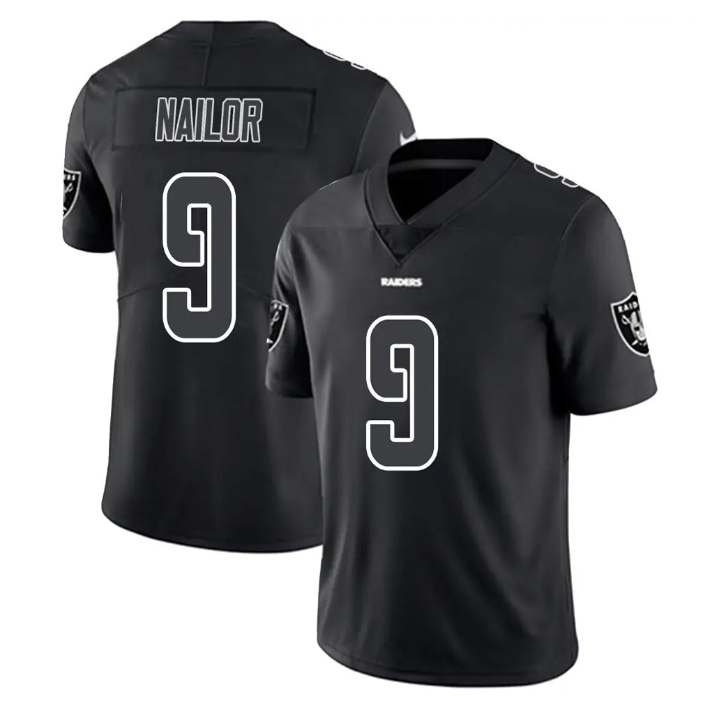 Kdoa LV.Raiders #9 Jalen Nailor Player Black Limited Black Impact Home Game Stitched Jerseys