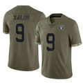 Kdoa LV.Raiders #9 Jalen Nailor Player Olive Salute To Service Limited Stitched Jerseys