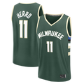Kdoa M.Bucks #11 Tyler Herro Hunter Green Fast Break Replica Jerseys - Icon Edition