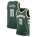 Kdoa M.Bucks #11 Tyler Herro Hunter Green Swingman Jerseys - Icon Edition
