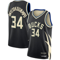 Kdoa M.Bucks #34 Giannis Antetokounmpo Jordan Brand Black Swingman Jerseys - Statement Edition