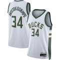 Kdoa M.Bucks #34 Giannis Antetokounmpo White Swingman Jerseys - Association Edition