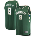 Kdoa M.Bucks #9 Bobby Portis Green Fast Break Replica Jerseys - Icon Edition