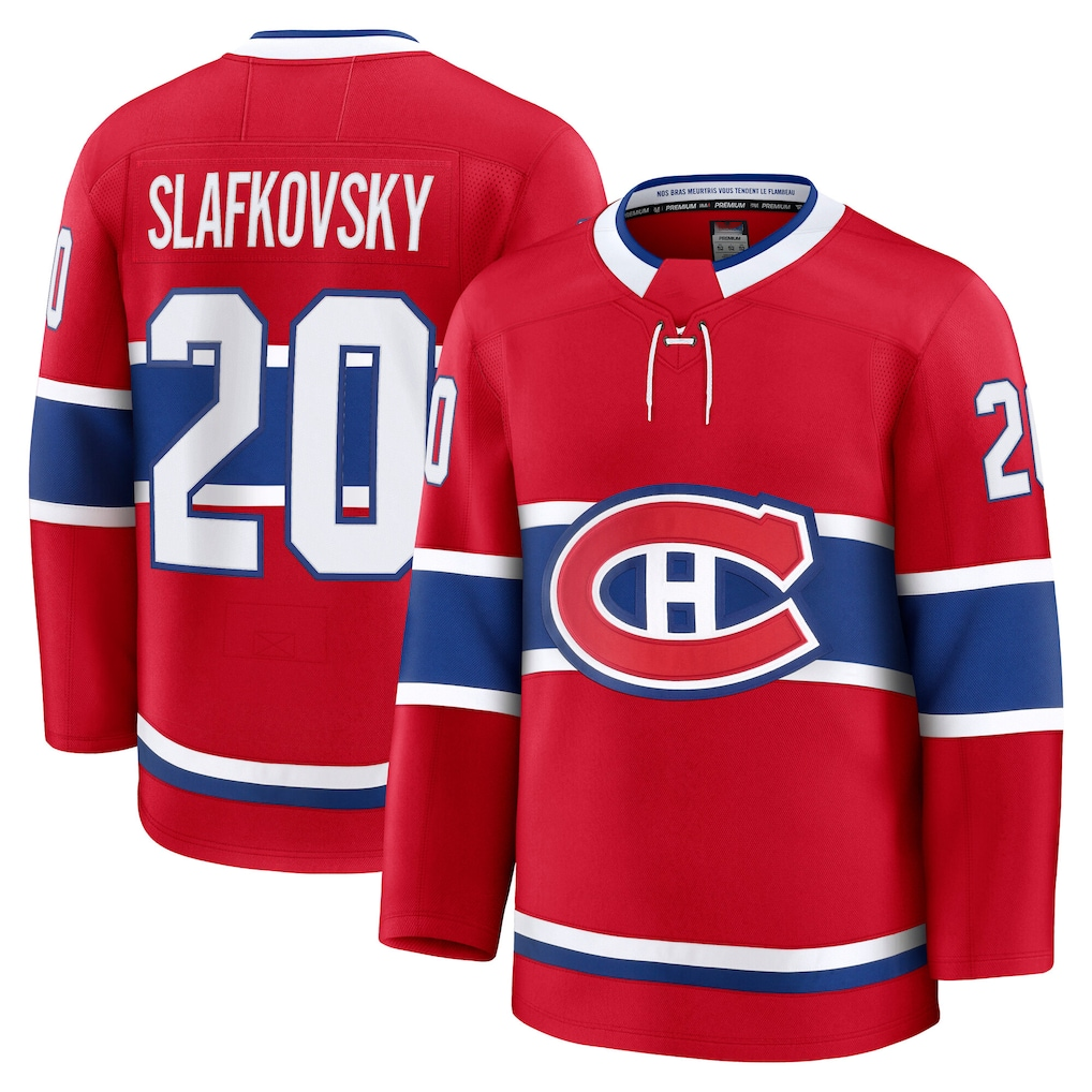 Kdoa M.Canadiens #20 Juraj Slafkovsky Red Premium Jerseys