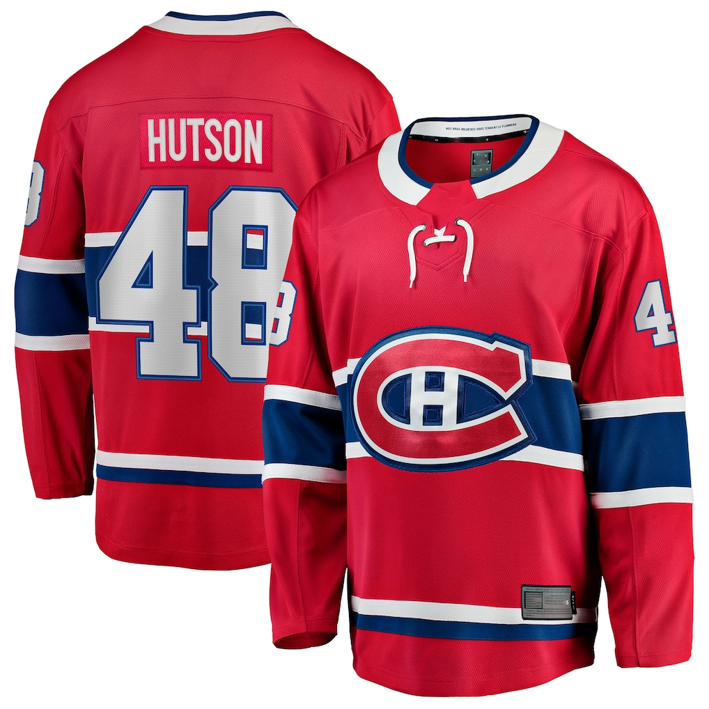 Kdoa M.Canadiens #48 Lane Hutson Red Home Breakaway Jerseys
