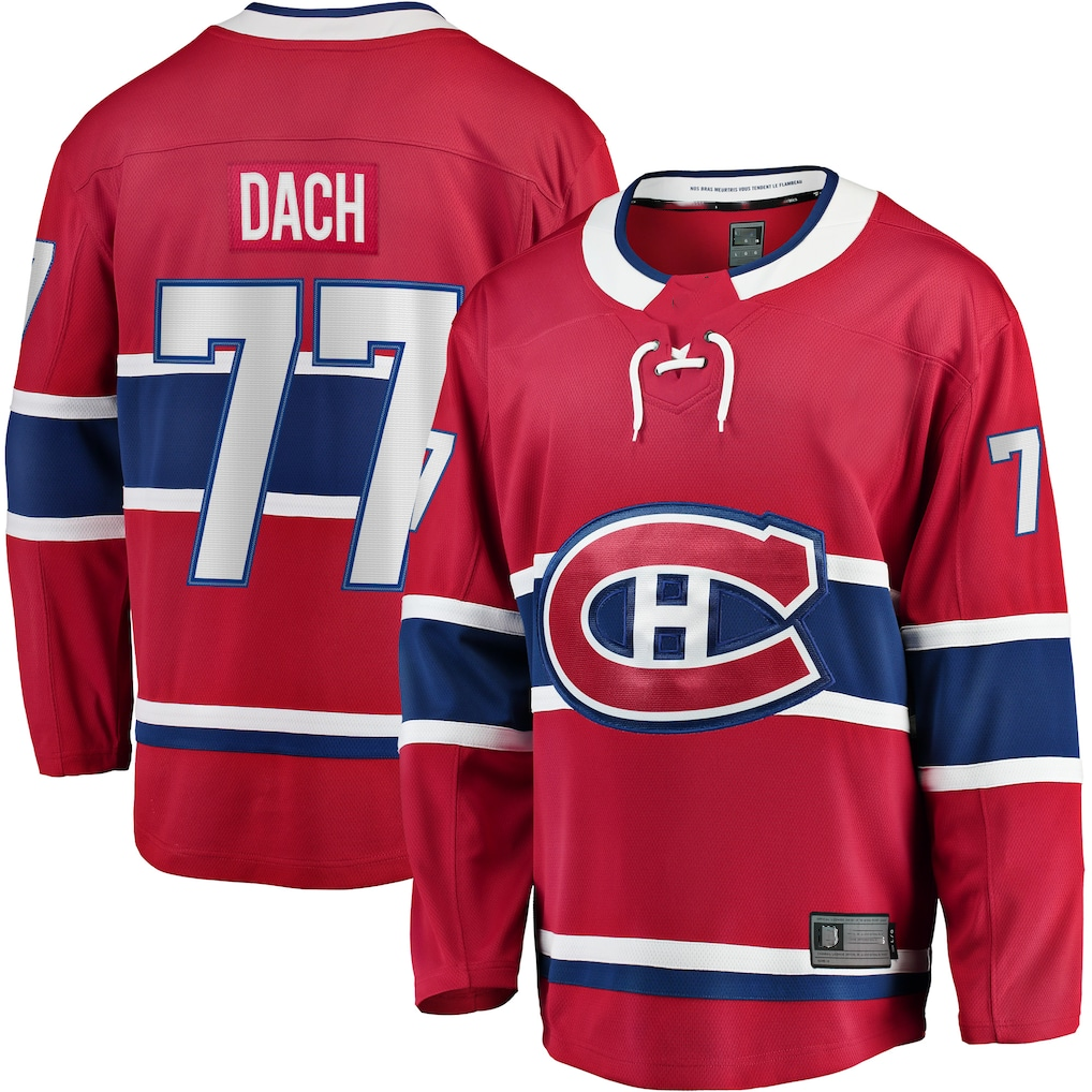 Kdoa M.Canadiens #77 Kirby Dach Red Home Breakaway Player Jerseys