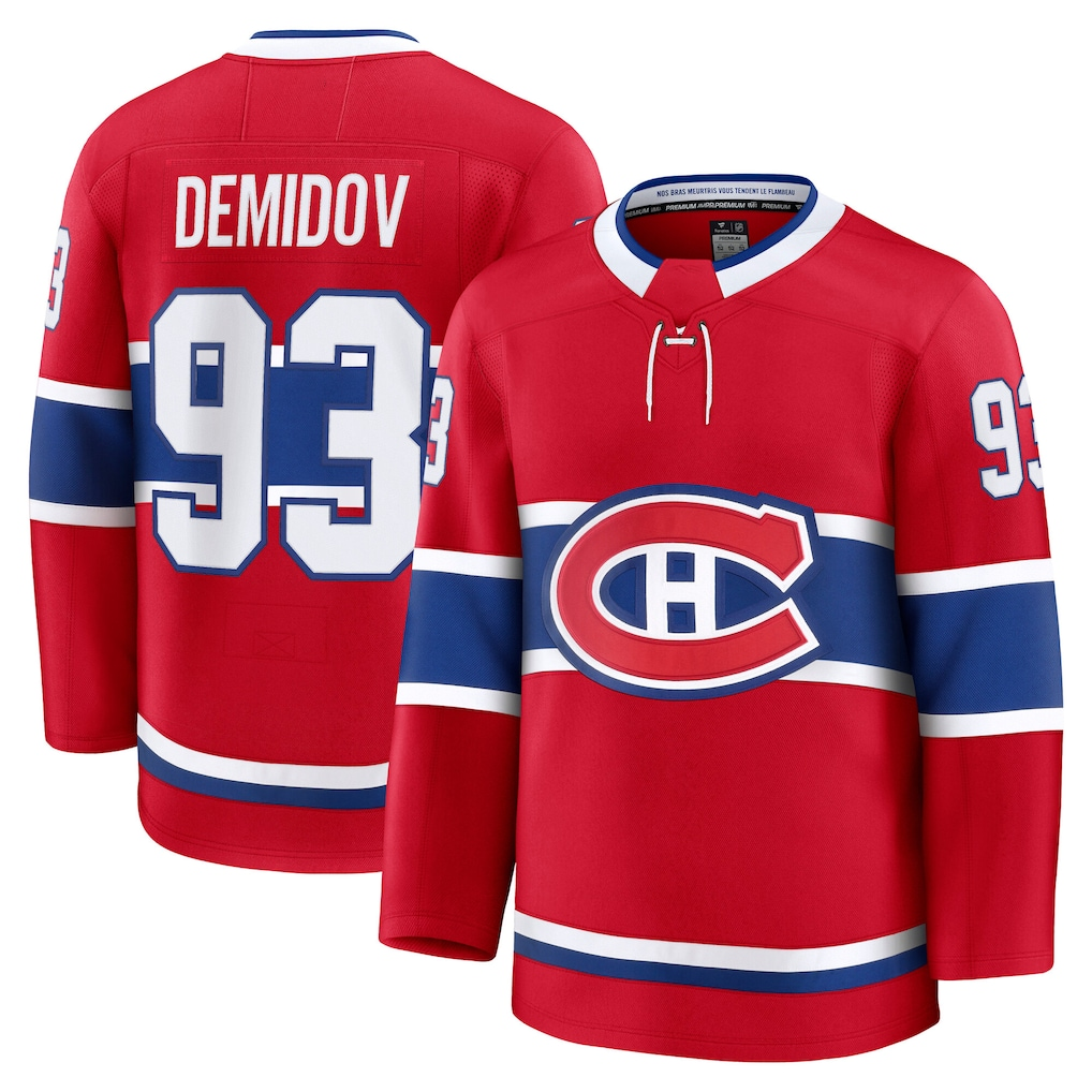 Kdoa M.Canadiens #93 Ivan Demidov Red Home Premium Jerseys