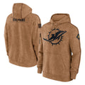 Kdoa M.Dolphins Brown Salute to Service Hoodies Limited Game Blank Player Stitched Jerseys