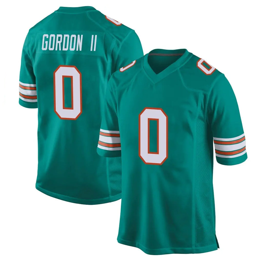 Kdoa M.Dolphins #0 Ollie Gordon II Player Aqua Alternate Home Game Stitched Jerseys