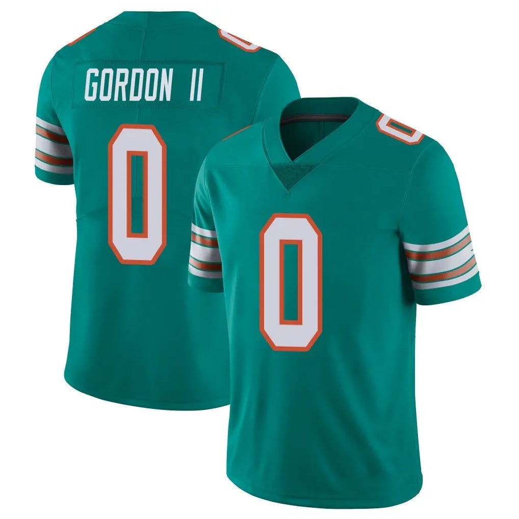 Kdoa M.Dolphins #0 Ollie Gordon II Player Aqua Limited Alternate Vapor Untouchable Home Game Stitched Jerseys