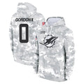 Kdoa M.Dolphins #0 Ollie Gordon II Player Arctic Camo Salute to Service Hoodies Limited Game Stitched Jerseys
