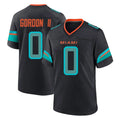 Kdoa M.Dolphins #0 Ollie Gordon II Player Black Pitch Rivalries Collection Home Game Stitched Jerseys