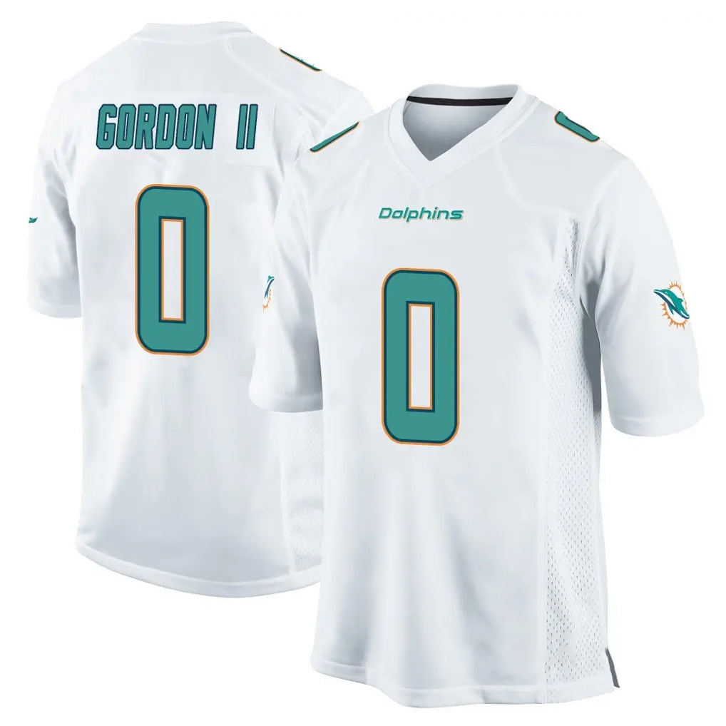 Kdoa M.Dolphins #0 Ollie Gordon II Player White Home Game Stitched Jerseys