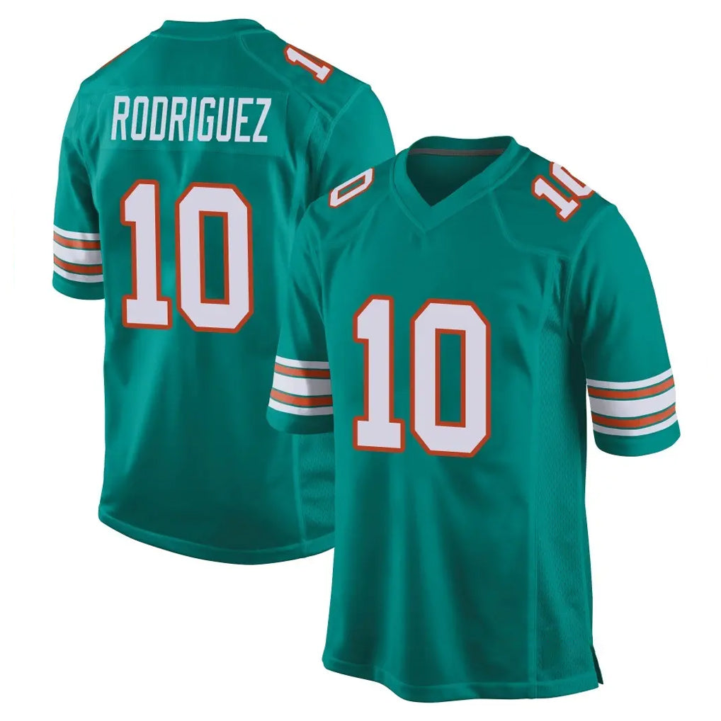 Kdoa M.Dolphins #10 Jacob Rodriguez Player Aqua Alternate Home Game Stitched Jerseys