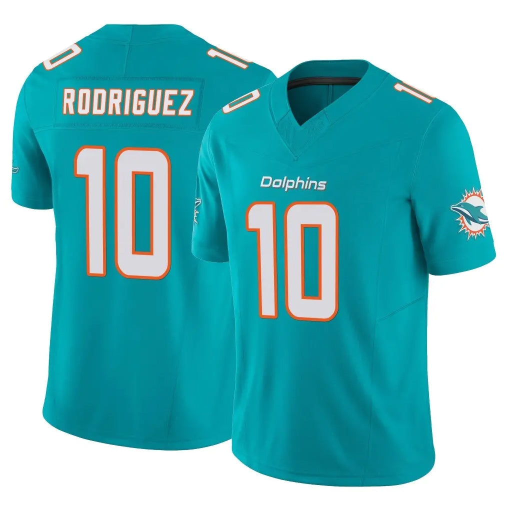 Kdoa M.Dolphins #10 Jacob Rodriguez Player Aqua Limited Vapor F.U.S.E. Home Game Stitched Jerseys