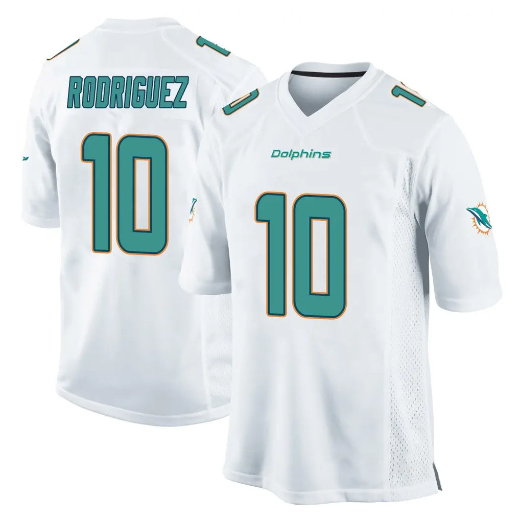 Kdoa M.Dolphins #10 Jacob Rodriguez Player White Home Game Stitched Jerseys