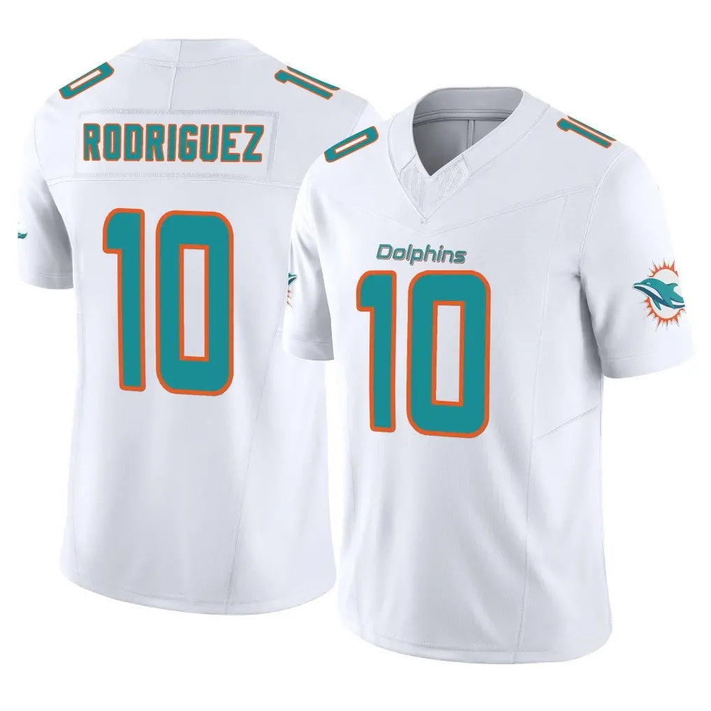 Kdoa M.Dolphins #10 Jacob Rodriguez Player White Limited Vapor F.U.S.E. Home Game Stitched Jerseys