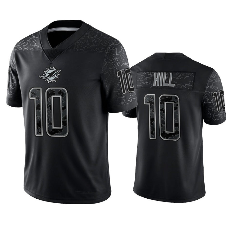 Kdoa M.Dolphins #10 Tyreek Hill Player Black RFLCTV Limited Stitched Jerseys