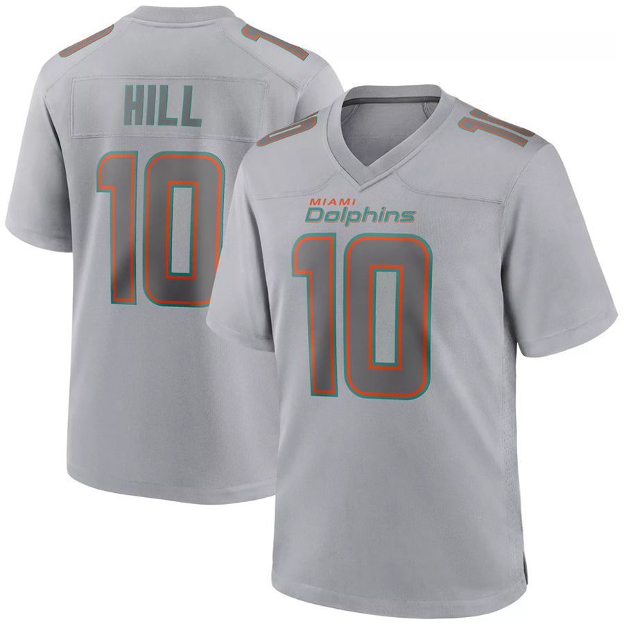 Kdoa M.Dolphins #10 Tyreek Hill Player Grey Atmosphere Fashion Stitched Jerseys