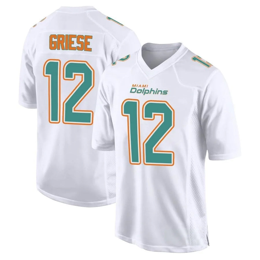 Kdoa M.Dolphins #12 Bob Griese Player White Fashion Game Stitched Jerseys
