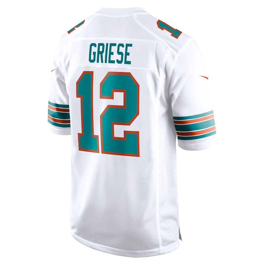 Kdoa M.Dolphins #12 Bob Griese Player White Home Game Stitched Jerseys