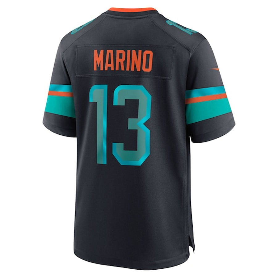 Kdoa M.Dolphins #13 Dan Marino Player Blue Rivalries Collection Game Stitched Jerseys