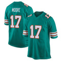 Kdoa M.Dolphins #17 Trey Moore Player Aqua Alternate Home Game Stitched Jerseys