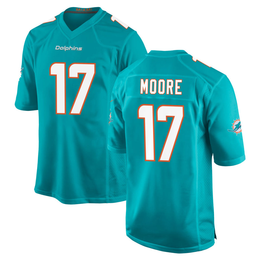 Kdoa M.Dolphins #17 Trey Moore Player Aqua Home Game Stitched Jerseys