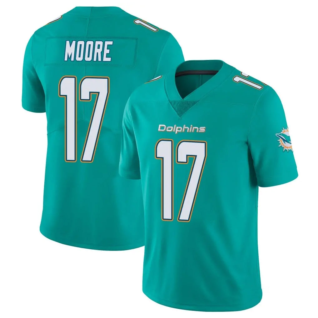 Kdoa M.Dolphins #17 Trey Moore Player Aqua Limited Vapor Untouchable Home Game Stitched Jerseys