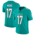 Kdoa M.Dolphins #17 Trey Moore Player Aqua Limited Vapor Untouchable Home Game Stitched Jerseys