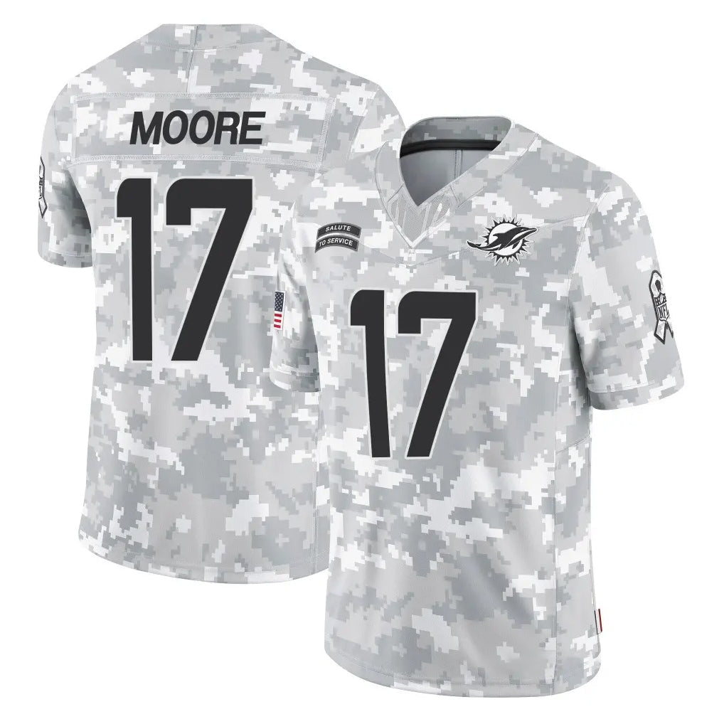 Kdoa M.Dolphins #17 Trey Moore Player Arctic Camo Salute To Service Limited Game Stitched Jerseys