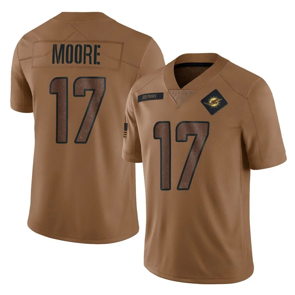 Kdoa M.Dolphins #17 Trey Moore Player Brown Salute To Service Limited Stitched Jerseys