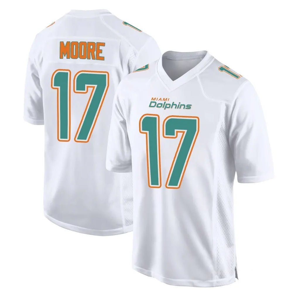 Kdoa M.Dolphins #17 Trey Moore Player White Fashion Home Game Stitched Jerseys