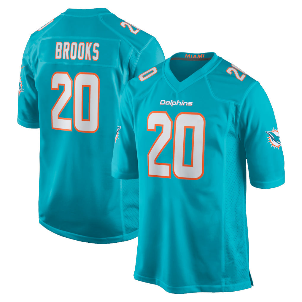 Kdoa M.Dolphins #20 Jordyn Brooks Player Aqua Home Game Stitched Jerseys