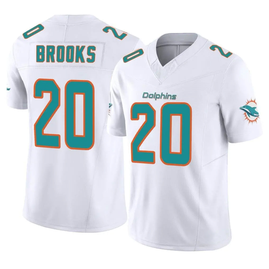 Kdoa M.Dolphins #20 Jordyn Brooks Player White Limited Vapor F.U.S.E. Home Game Stitched Jerseys