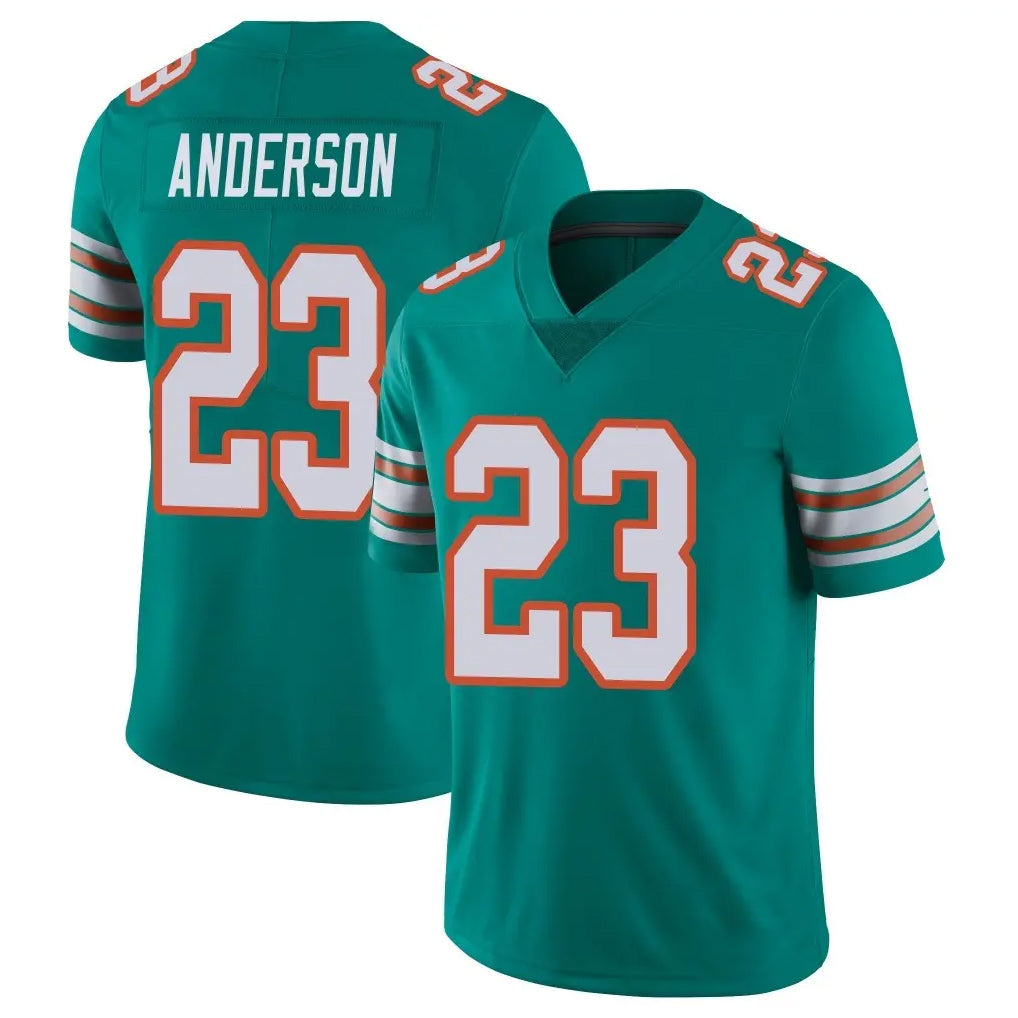Kdoa M.Dolphins #23 Zayne Anderson Player Aqua Limited Alternate Vapor Untouchable Home Game Stitched Jerseys