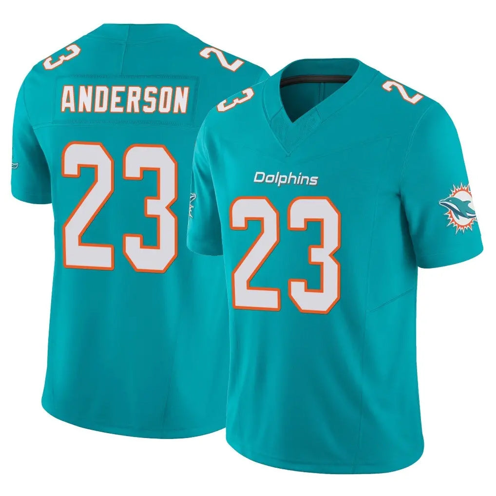 Kdoa M.Dolphins #23 Zayne Anderson Player Aqua Limited Vapor F.U.S.E. Home Game Stitched Jerseys