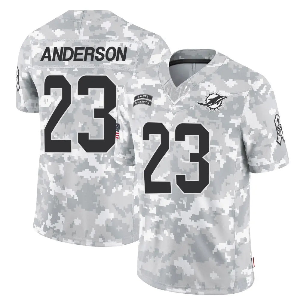 Kdoa M.Dolphins #23 Zayne Anderson Player Arctic Camo Salute To Service Limited Game Stitched Jerseys