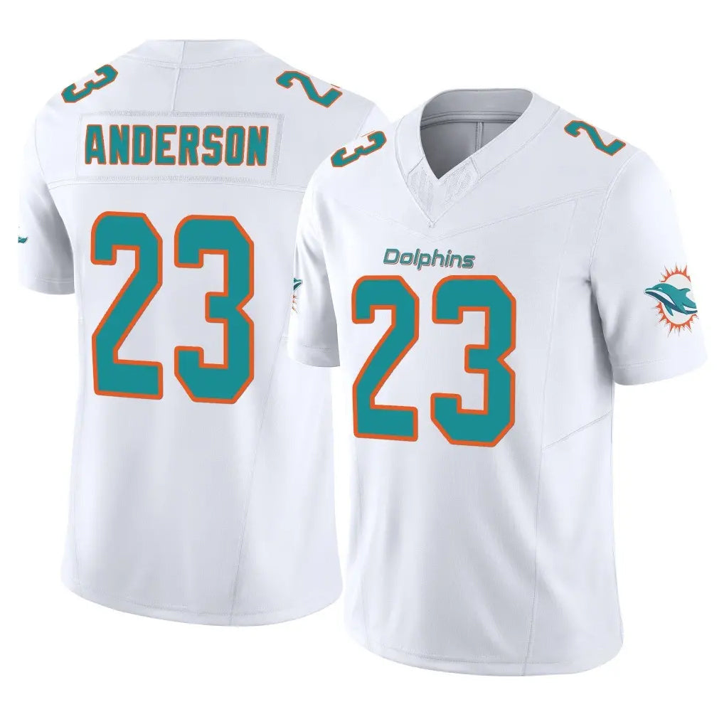Kdoa M.Dolphins #23 Zayne Anderson Player White Limited Vapor F.U.S.E. Home Game Stitched Jerseys