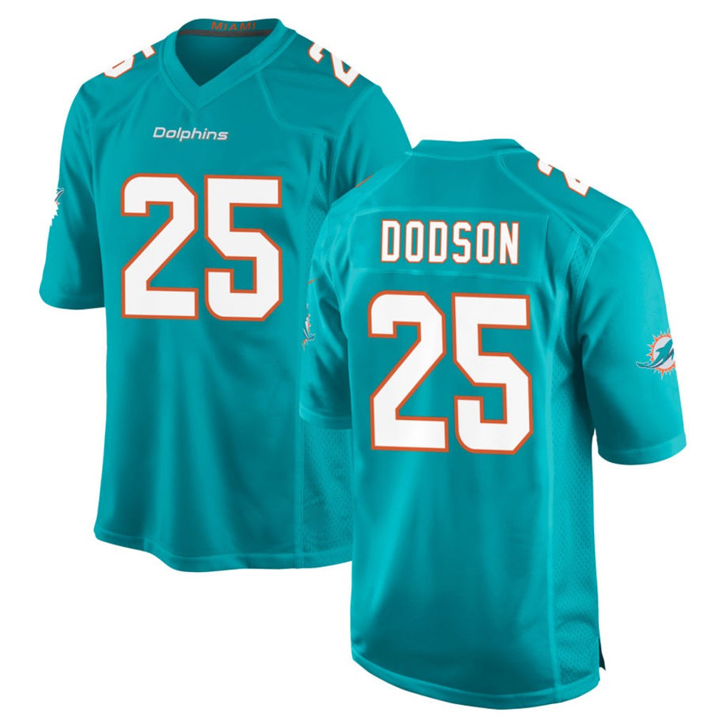 Kdoa M.Dolphins #25 Tyrel Dodson Player Aqua Home Game Stitched Jerseys