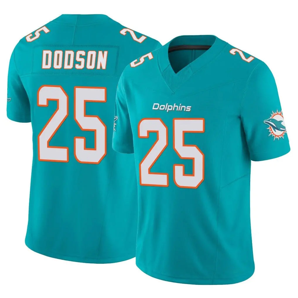 Kdoa M.Dolphins #25 Tyrel Dodson Player Aqua Limited Vapor F.U.S.E. Home Game Stitched Jerseys