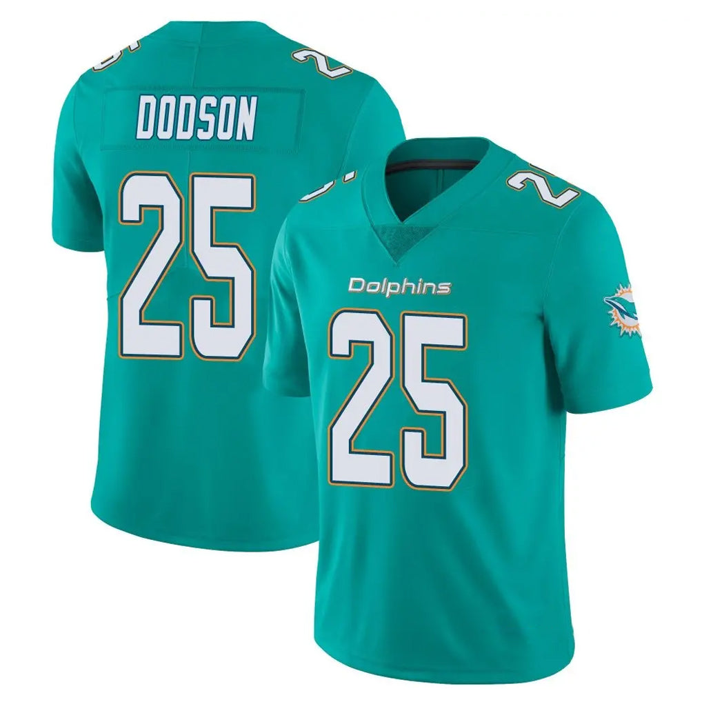 Kdoa M.Dolphins #25 Tyrel Dodson Player Aqua Limited Vapor Untouchable Home Game Stitched Jerseys