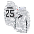 Kdoa M.Dolphins #25 Tyrel Dodson Player Arctic Camo Salute to Service Hoodies Limited Game Stitched Jerseys