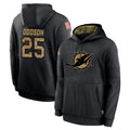 Kdoa M.Dolphins #25 Tyrel Dodson Player Black Salute to Service Hoodies Limited Game Stitched Jerseys