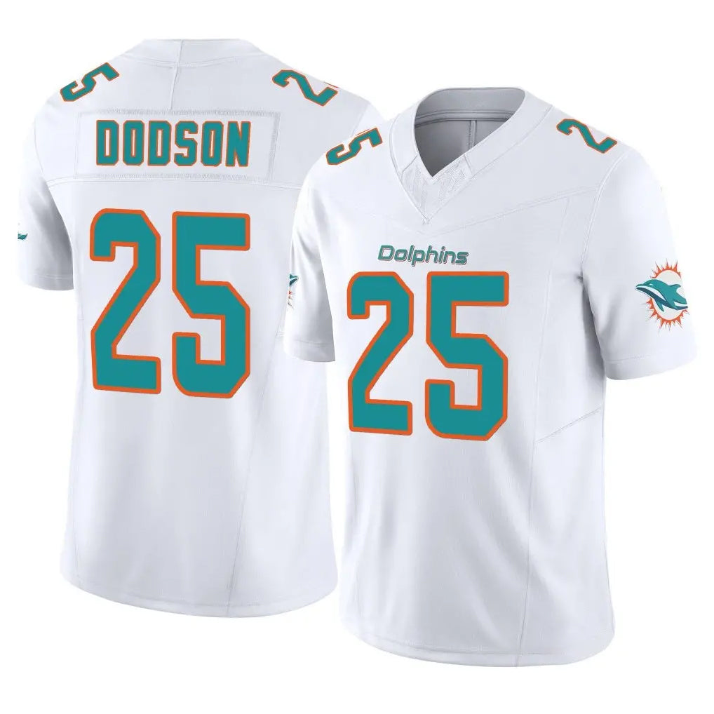 Kdoa M.Dolphins #25 Tyrel Dodson Player White Limited Vapor F.U.S.E. Home Game Stitched Jerseys