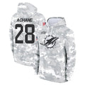 Kdoa M.Dolphins #28 De'Von Achane Player Arctic Camo Salute to Service Hoodies Limited Game Stitched Jerseys