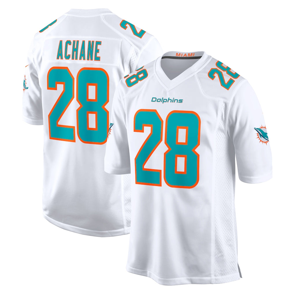 Kdoa M.Dolphins #28 De'Von Achane Player White Limited Home Game Stitched Jerseys